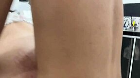 Trio with stepbrother in the house kitchen involves Colombian teen in lingerie and stockings