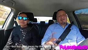 From the car to the dungeon casting Nataly Roux bent over in lingerie for blowjob and doggystyle sex, ending with explosive cum in her mouth?