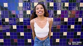 real teen 18+s - beautiful ebony teen 18+ cecilia lion gets fucked