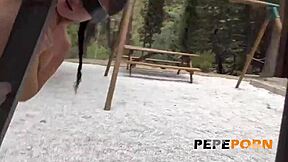 Candy Fly experiences her biggest surprise with a blindfolded outdoor threesome involving blowjob cowgirl doggystyle riding and cumshot in European reality