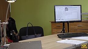 Loan4k Petits Problèmes Pour Les Riches With Czech Teen Masturbation And Fingering In Office Interview!