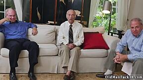 i give old guy double footjob with natural tits in shower bathing for hardcore facial.