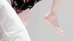 Intense Adult One Piece Display with Cute Asian Brunette