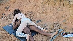 amateur blonde takes big black cock in ass with creampie and cum on ass