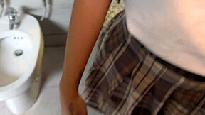 Will This Sexy Amateur Latina Student Creampie Her Teacher in the Bathroom Quickie? Petite Babe Rides in Cowgirl and Doggystyle with Natural Tits Bouncing.