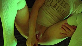 I slowly fuck my cute little teen pussy with a dildo in bed. Closeup shots capture every wet orgasm moment.