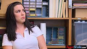 teen creditcard cheater caught by a perverted mall cop