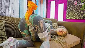 Ready for some solo anal with my big dildo in fishnets and high heels?