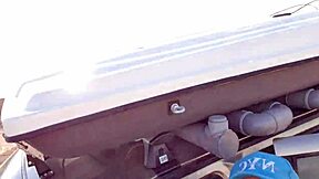 Public Pissing Teen 18+ Gives Risky Blowjob on Camping to Her Boyfriend