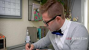 Tutor freely uses black step sibling duo for science with fucking and moaning!