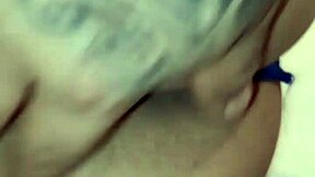 colombian amateur babe with big ass and tits pulls panties aside for homemade dildo play in her wet spots