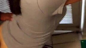 creampie pussy laundry room quickie happens when petite girl takes big black cock y cum fills her up fast