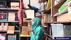 I caught this Arab teen 18+ shoplifter and boned her with my big cock