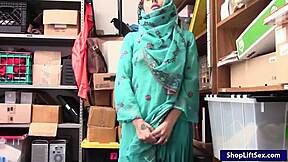 I caught this Arab teen 18+ shoplifter and boned her with my big cock