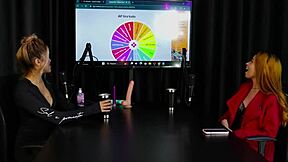 Hey, this Brazilian redhead shows off her oral skills in a glamorous swinger group with blonde lesbians in lingerie