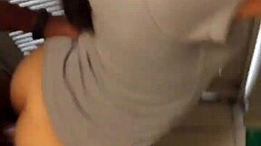 creampie pussy laundry room quickie happens when petite girl takes big black cock y cum fills her up fast