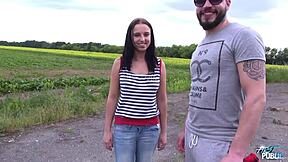 myfirstpublic cum everywhere for teen 18+ busty gipsy super hot babe fucked public