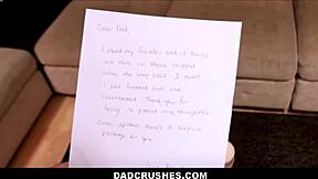 In a touching family moment the cute petite redhead teen stepdaughter Ava Davis gives her stepdad Ken Feels a special gift leading to orgasmic pov sex.