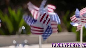 milf and teen sucking that rod and getting fucked hard at the stepfamily bbq 🍖🔥