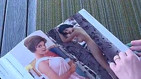 the petite blonde milf discovered a playboy magazine outdoors in california that really aroused her desires