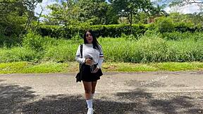 colombian college girl easily cheats on long-distance boyfriend with stranger in amateur pov