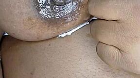 Ebony Stepmother Masturbating With Big Clit And Wet Pussy Lips