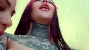 Two naughty girls explore anal toys and dildo riding in a passionate lesbian encounter