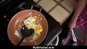 lucky step dad starts fucking his two petite 18+ step daughters doggystyle