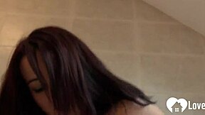 look at my aroused girlfriend showing off her wet pussy and masturbating solo