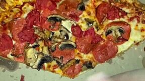 pizza female masturbation with cum on food in kinky fetish arab porn as teen pussy from los angeles wants bbc.