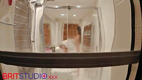 Watching your neighbour in the shower, her wet pussy dripping as she flashes that curvy body 😏.