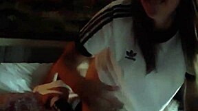 Cheating Petite Girlfriend Fucks And Sucks Her Boyfriend's Mate In First Time Encounter With Big Cock