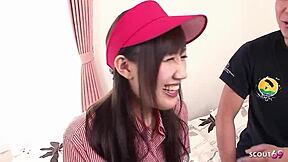 Big Ass Japanese Delivery Girl Picked Up For First Time Uncensored JAV Creampie Action!