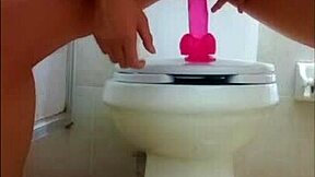 Sexy petite girlfriend masturbates with dildo squirting orgasm in dirty homemade video leaked from boyfriend