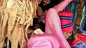 Are you ready for this wild cosplay orgy with milfs Jasmine Black and Tarra White getting gangbanged?