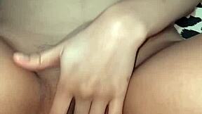 wet pussy close up fingering with asian babysitter solo masturbation