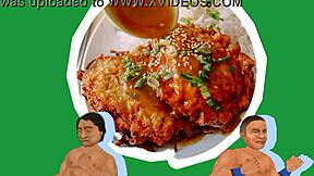 False Hood Featuring Nico Moron in Chinese Food Wrestling Match