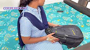 Komal Requests Her Teacher For Home Classes And Rides That Big Cock In Cowgirl Fucking