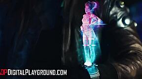 Sloppy cock sucking and riding on a spaceship with Tru Kait Geishakyd Xander and Sam