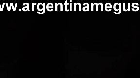 white teen stretches thong over big round ass.