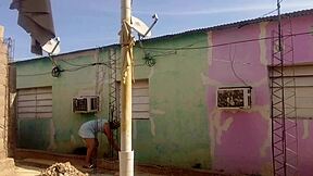 Hey, my neighbor can't resist staring at my big ass in this short dress.