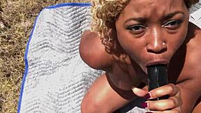 Oh man, Pornstar Porsha Carrera whips out her big strapon to dominate Nina Rivera outdoors! 🍆💦