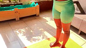 Stepdad Spots Me in Yoga Outside and Devours My Tight Young Pussy!