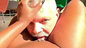 Stepdad Spots Me in Yoga Outside and Devours My Tight Young Pussy!