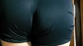 Doña Mary rocks that rico shorcito showing off her massive culote in homemade gym action!