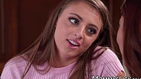 why is this stunner stepmom fingering her pussy so hard?