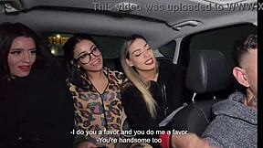 Uber Driver Gets Lucky And Fucks Three Girls In Ass To Cover The Ride Somehow!