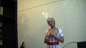 Sexy nurse in hospital bends over for doggystyle quickie. She rides cowgirl curing patient with homemade fucking.