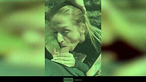 Hey, how does hot Dutch milf Danique Sinners handle rough outdoor fucking with creampie?