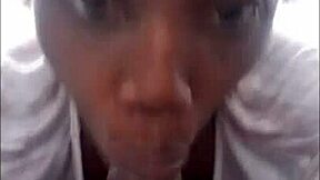 she blows cum bubbles and deepthroats while her pussy farts in sloppy homemade fetish with mastermeat1